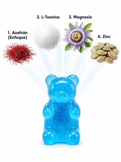 FoKids — Gomitas de Azafrán con 11 activos. Sabor frutal, sin azúcar añadida, sin gluten.