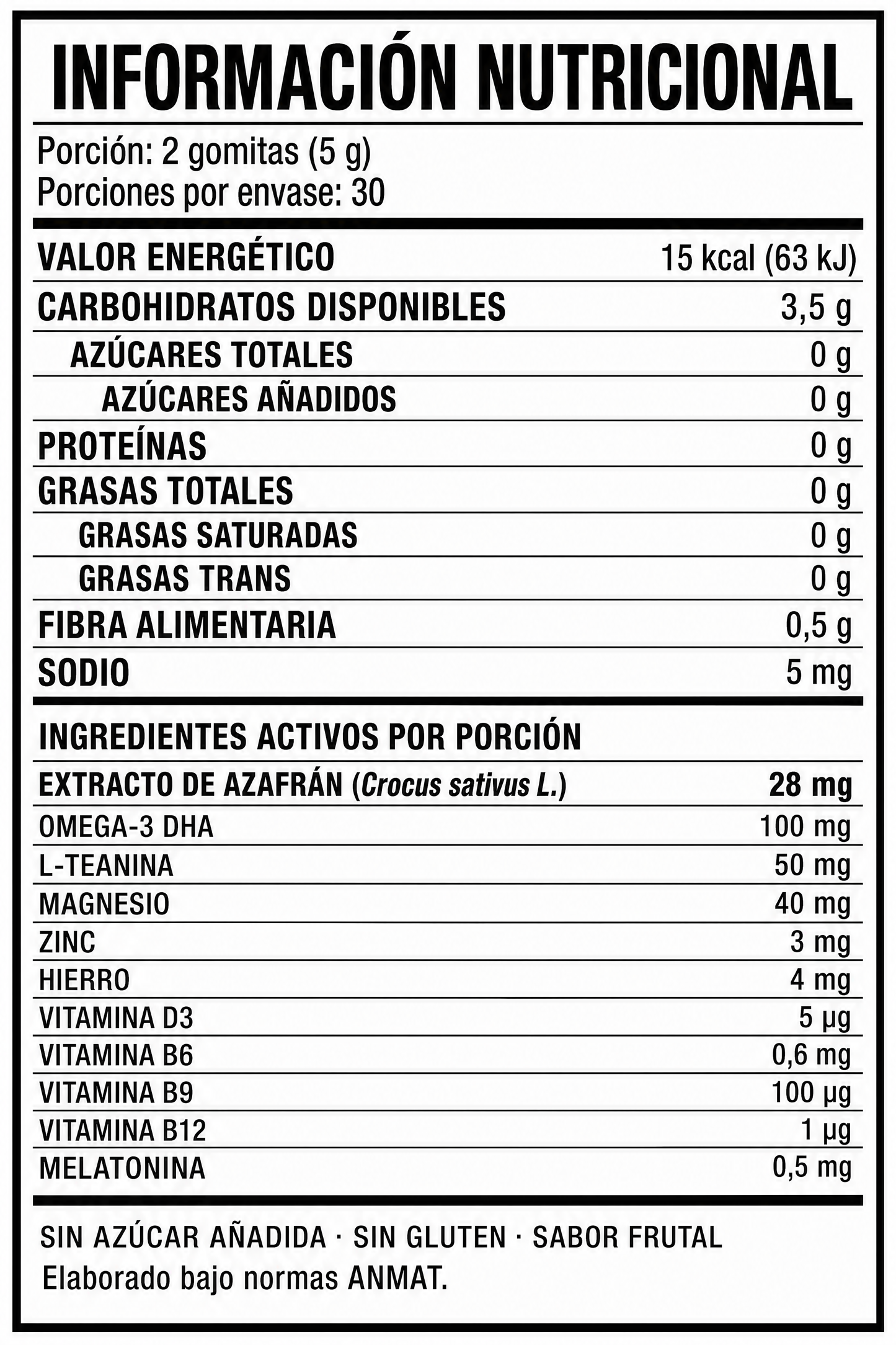 FoKids — Gomitas de Azafrán con 11 activos. Sabor frutal, sin azúcar añadida, sin gluten.