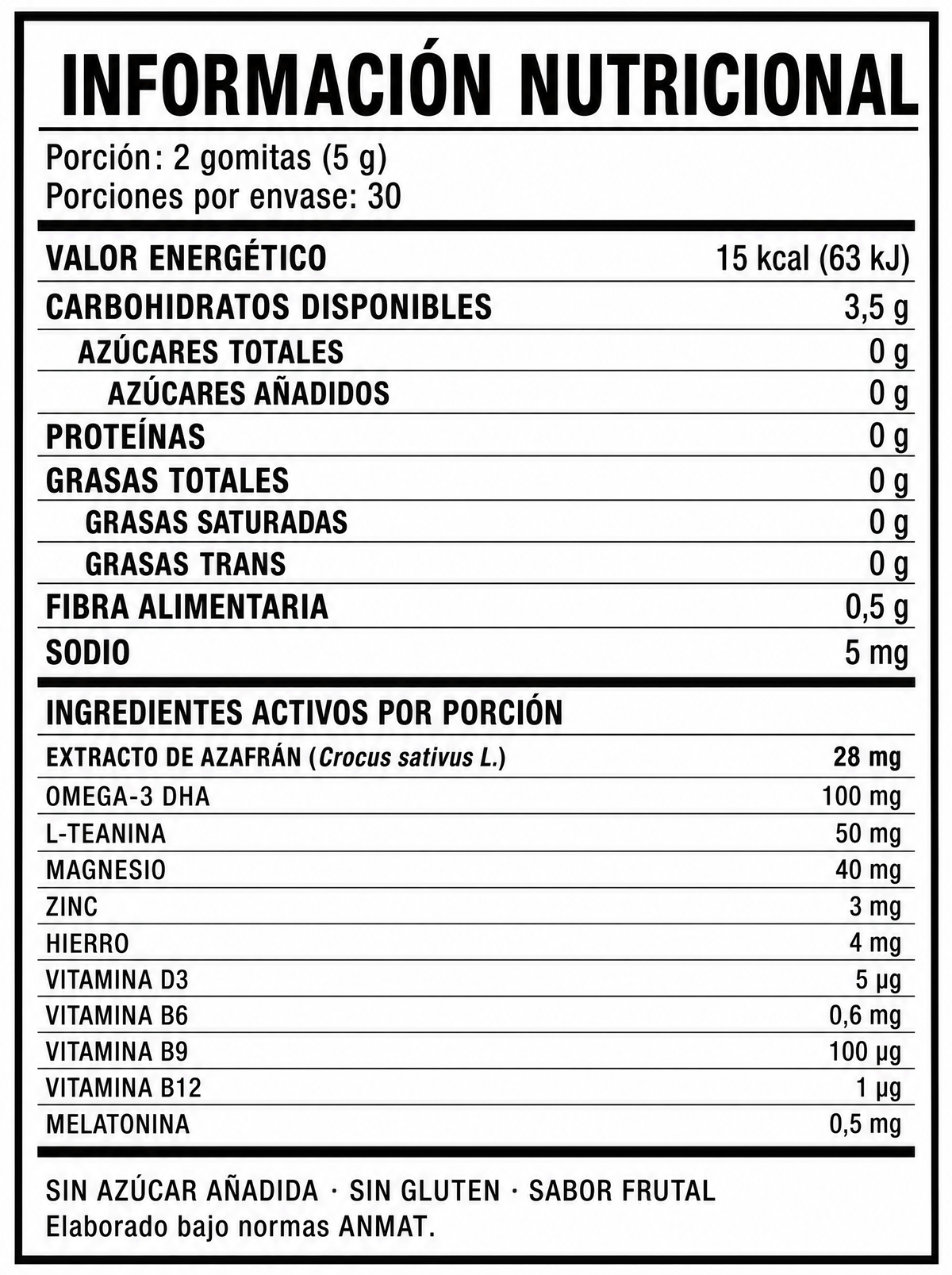 FoKids — Gomitas de Azafrán con 11 activos. Sabor frutal, sin azúcar añadida, sin gluten.